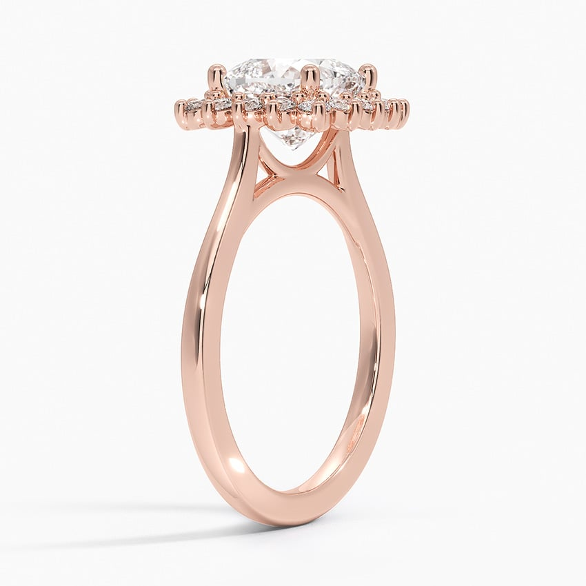 2CT Cushion Lab Grown Diamond Halo Engagement Ring