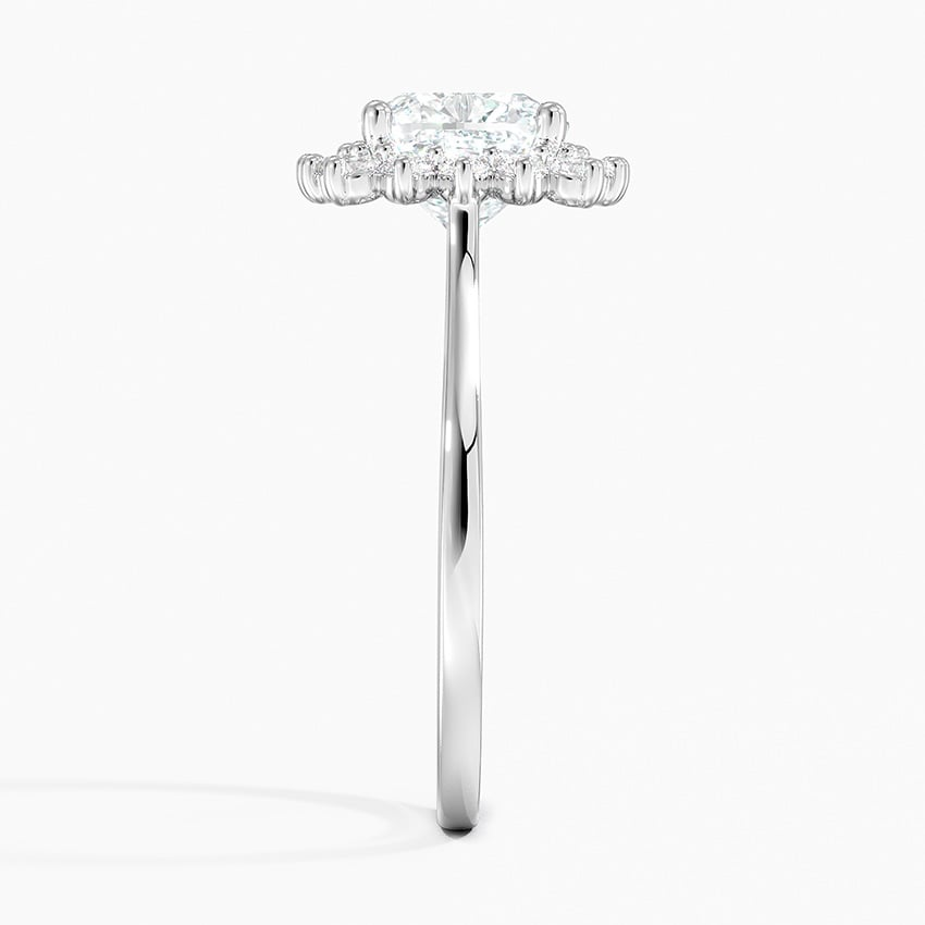 2CT Cushion Lab Grown Diamond Halo Engagement Ring