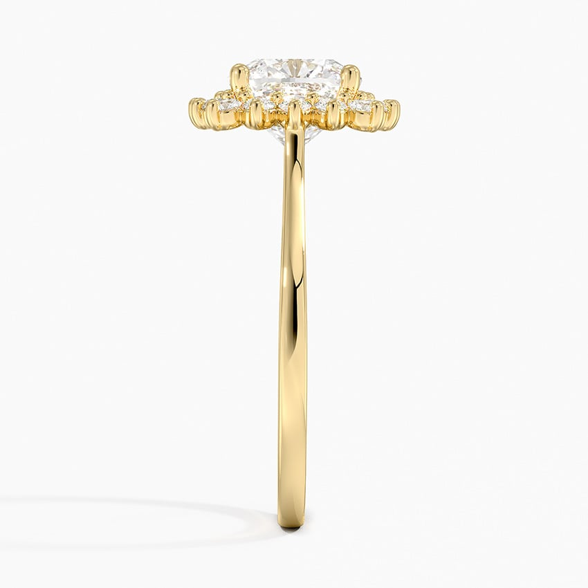 2CT Cushion Lab Grown Diamond Halo Engagement Ring