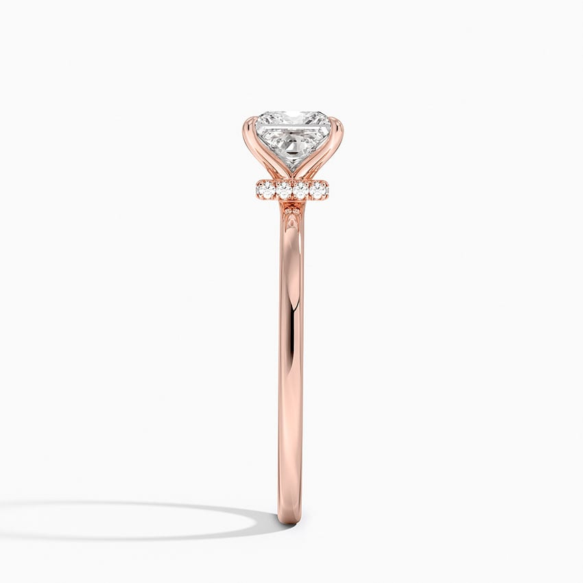 1CT Princess Lab Grown Diamond Gold Solitaire Ring