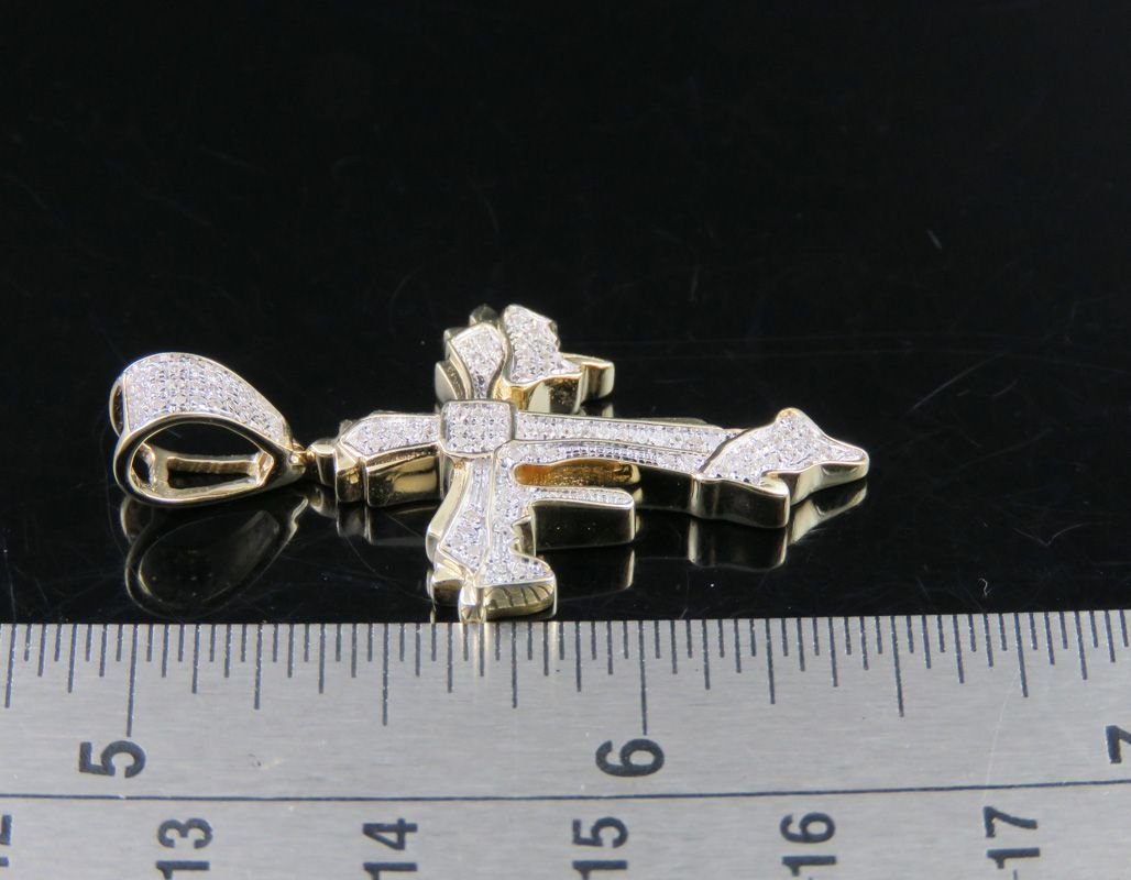 0.25 CTW Lab Grown Diamond Dripping Cross Pendant