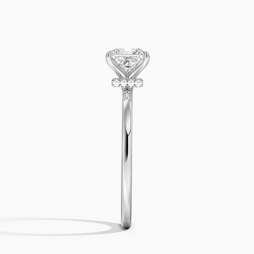 1CT Princess Lab Grown Diamond Gold Solitaire Ring