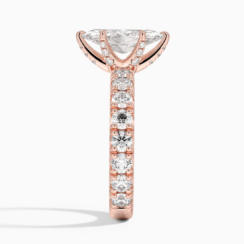 1 1/2CT Marquise Lab Grown Diamond Gold Engagement Ring