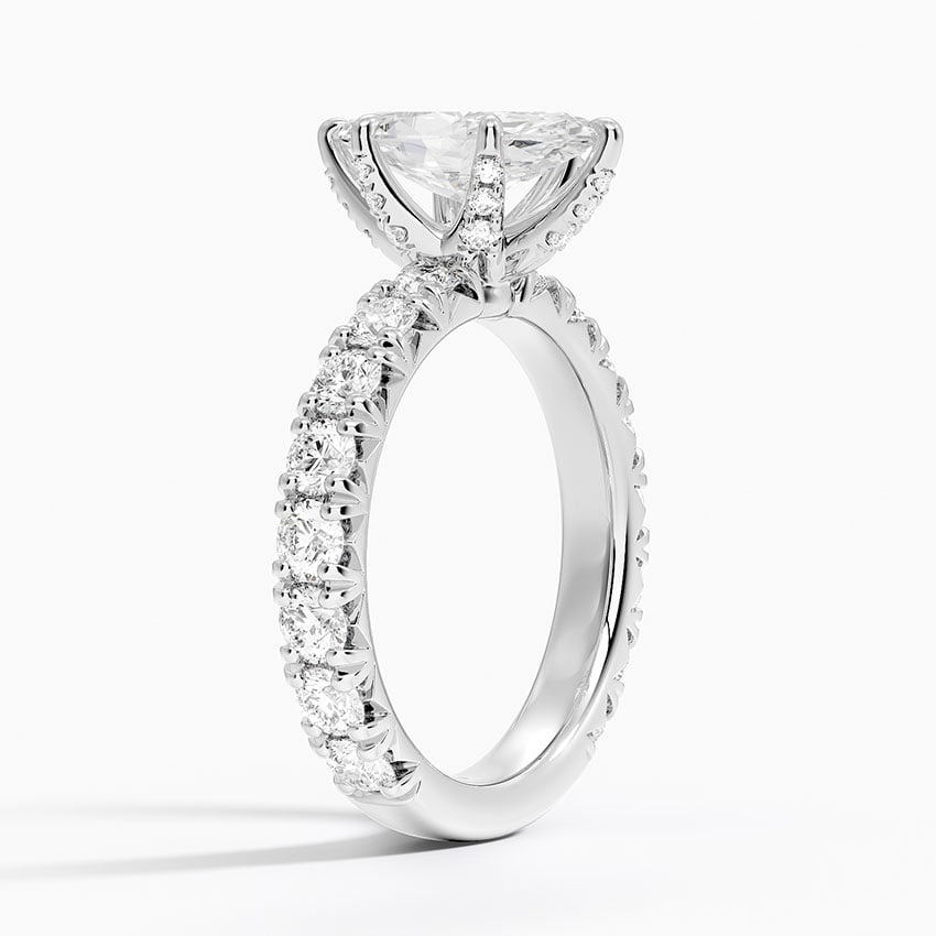 1 1/2CT Marquise Lab Grown Diamond Gold Engagement Ring
