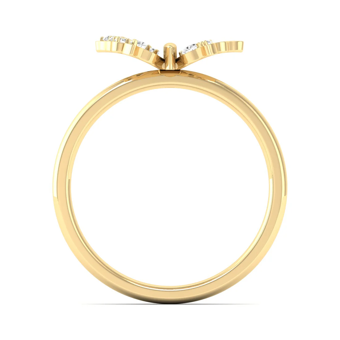 0.15Ctw Butterfly Lab Grown Diamond Fashion Ring