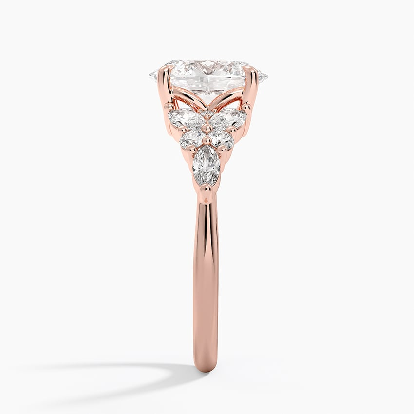 2 CT Oval Lab Grown Diamond Yellow Gold Engagement Ring