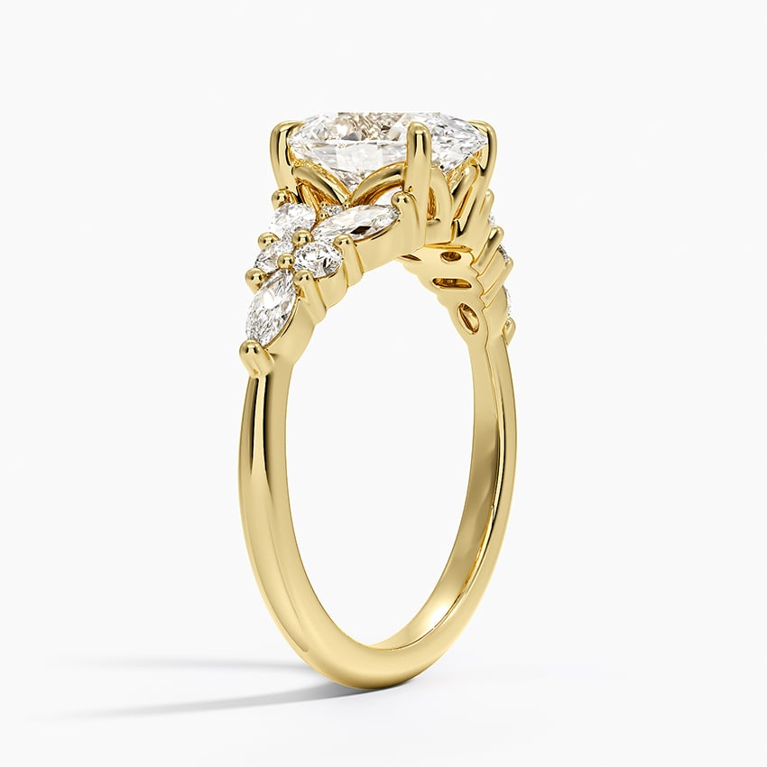 2 CT Oval Lab Grown Diamond Yellow Gold Engagement Ring