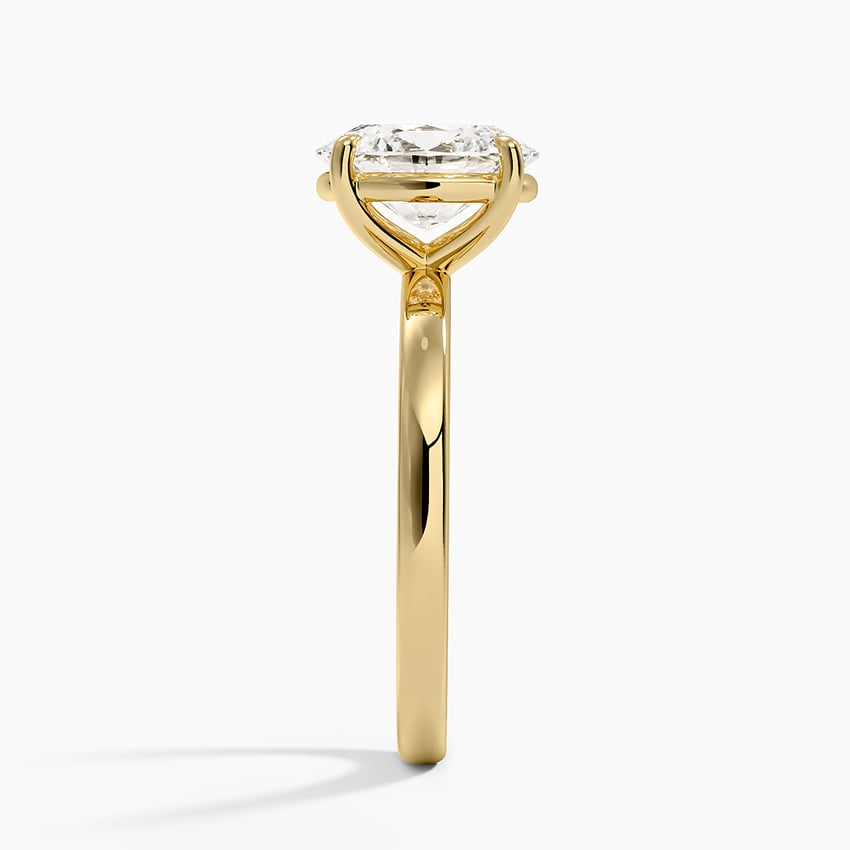 2CT Oval Lab Grown Diamond Gold Solitaire Ring