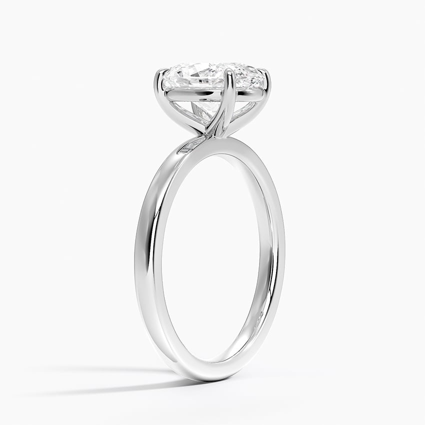 2CT Oval Lab Grown Diamond Gold Solitaire Ring