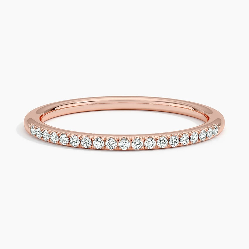 0.10CTW Half Eternity Lab Grown Diamond Simple Wedding Band