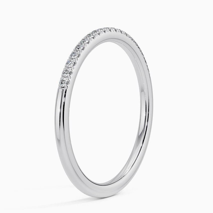 0.10CTW Half Eternity Lab Grown Diamond Simple Wedding Band