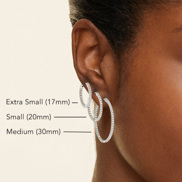0.79 CTW Medium Size Hoop Lab Grown Diamond Earrings
