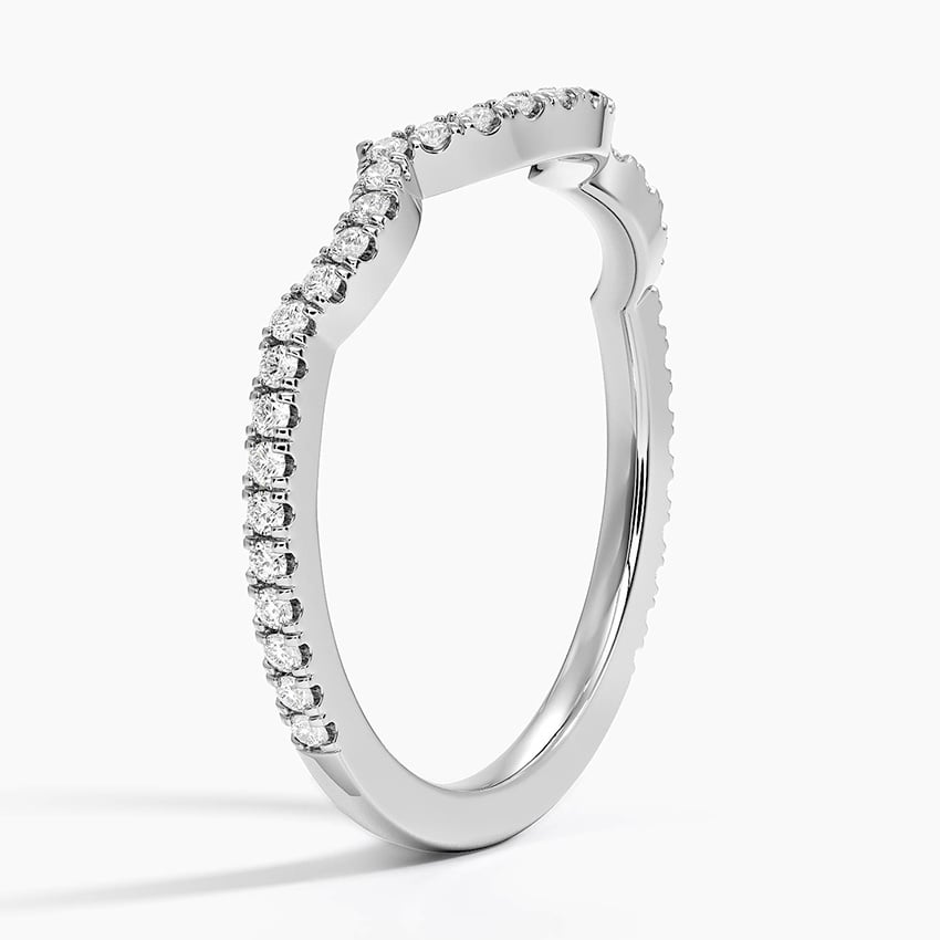 0.21 CTW Solid 10k Yellow Gold Vine Curved Lab Grown Diamond Ring