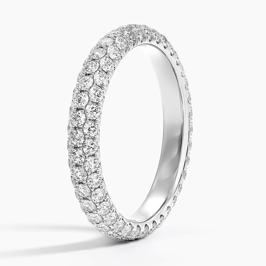 1.25CTW 10k Solid Yellow Gold Stacking Lab Grown Diamond Band Ring