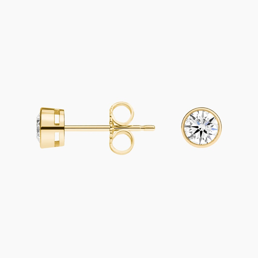 1/2 CTW Lab Grown Diamond Bezel Stud Earrings