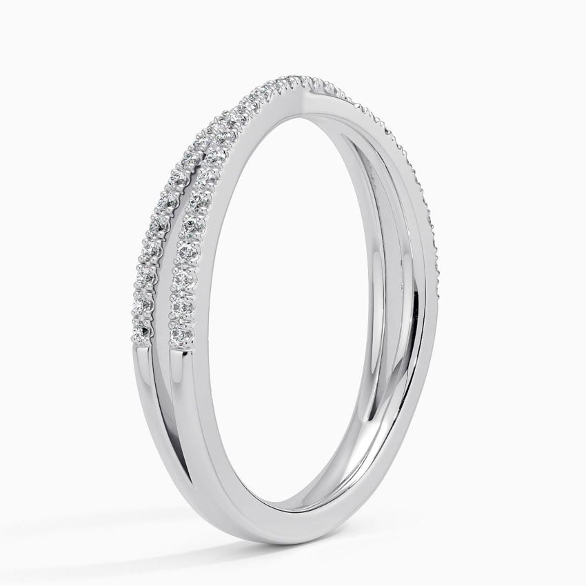 0.16 CTW Twisted Rope Style 18k Gold Lab Grown Diamond Bands Women