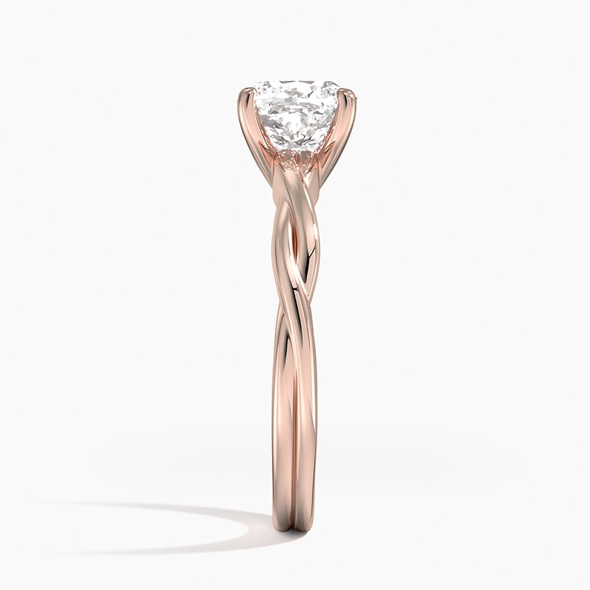 11/2CT Cushion Lab Grown Diamond Twisted Solitaire Ring