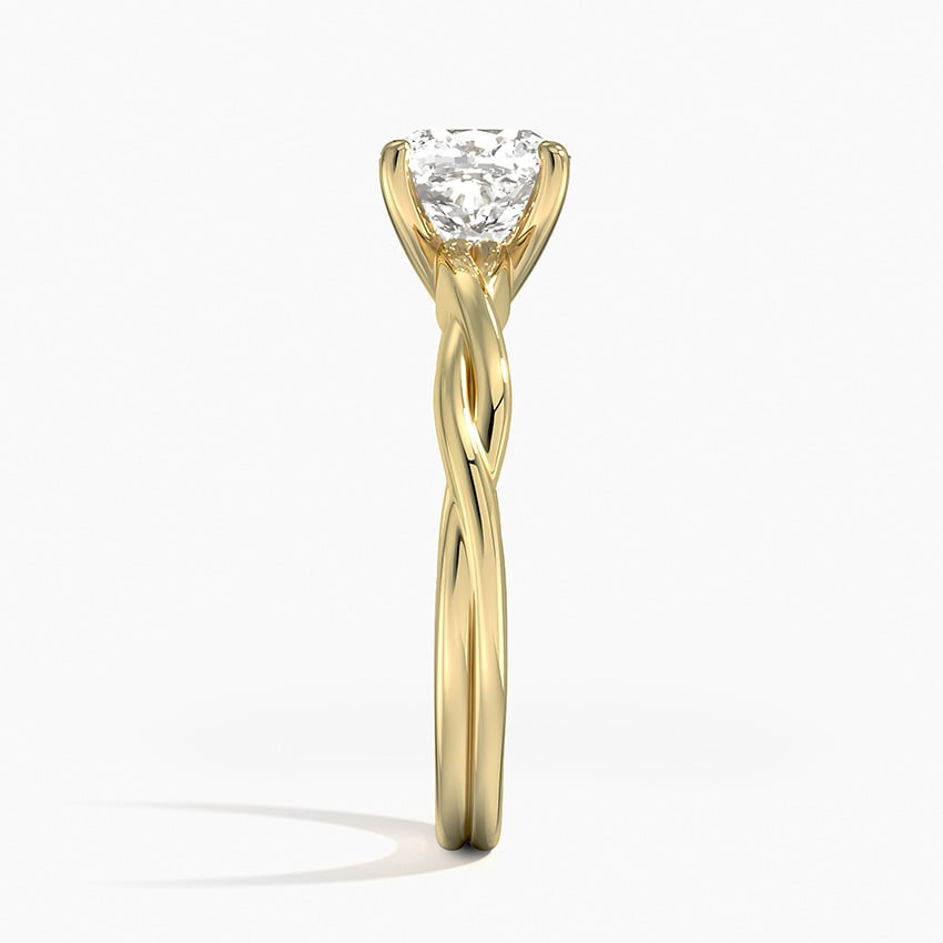 11/2CT Cushion Lab Grown Diamond Twisted Solitaire Ring