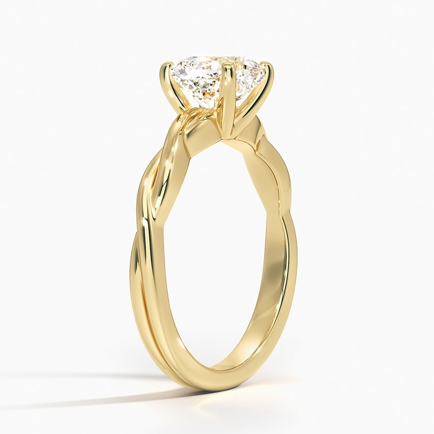 11/2CT Cushion Lab Grown Diamond Twisted Solitaire Ring