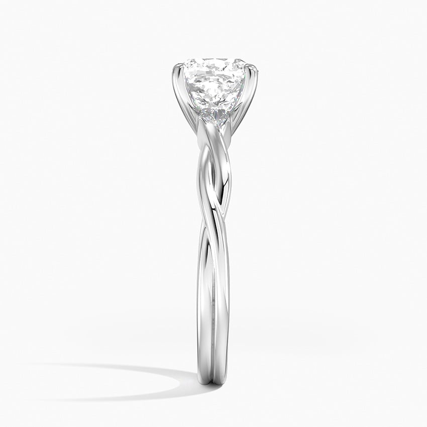 11/2CT Cushion Lab Grown Diamond Twisted Solitaire Ring