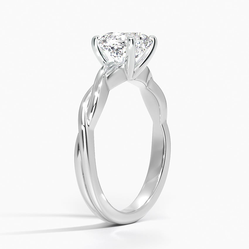 11/2CT Cushion Lab Grown Diamond Twisted Solitaire Ring