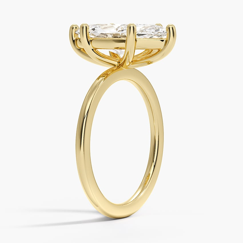 3Ct Marquise Lab Grown Diamond Gold Solitaire Ring