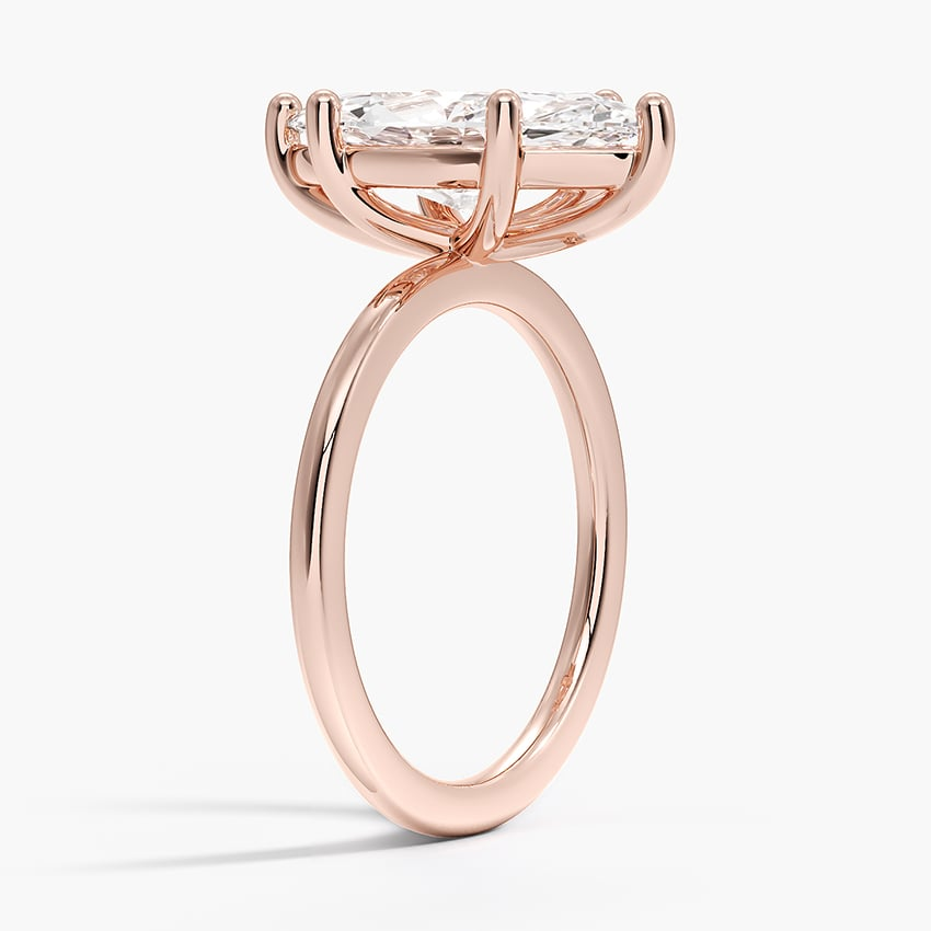 3Ct Marquise Lab Grown Diamond Gold Solitaire Ring