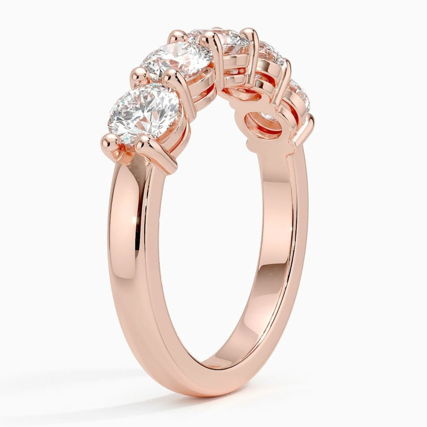 1.46CTW Round Five Stone Lab Grown Diamond Wedding Ring For Women