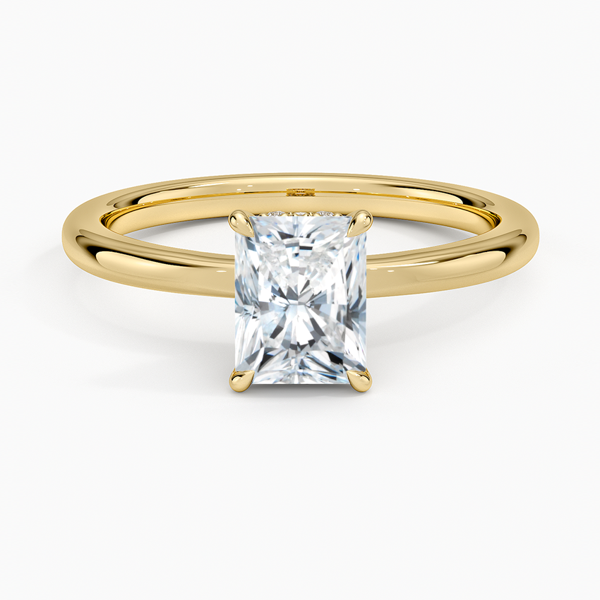 1CT Radiant Lab Grown Diamond Solitaire Ring