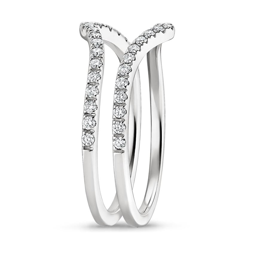 0.33 Lab Grown Diamond Half Eternity Simple Wedding Band