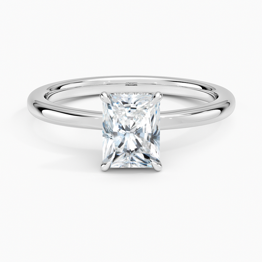 1CT Radiant Lab Grown Diamond Solitaire Ring