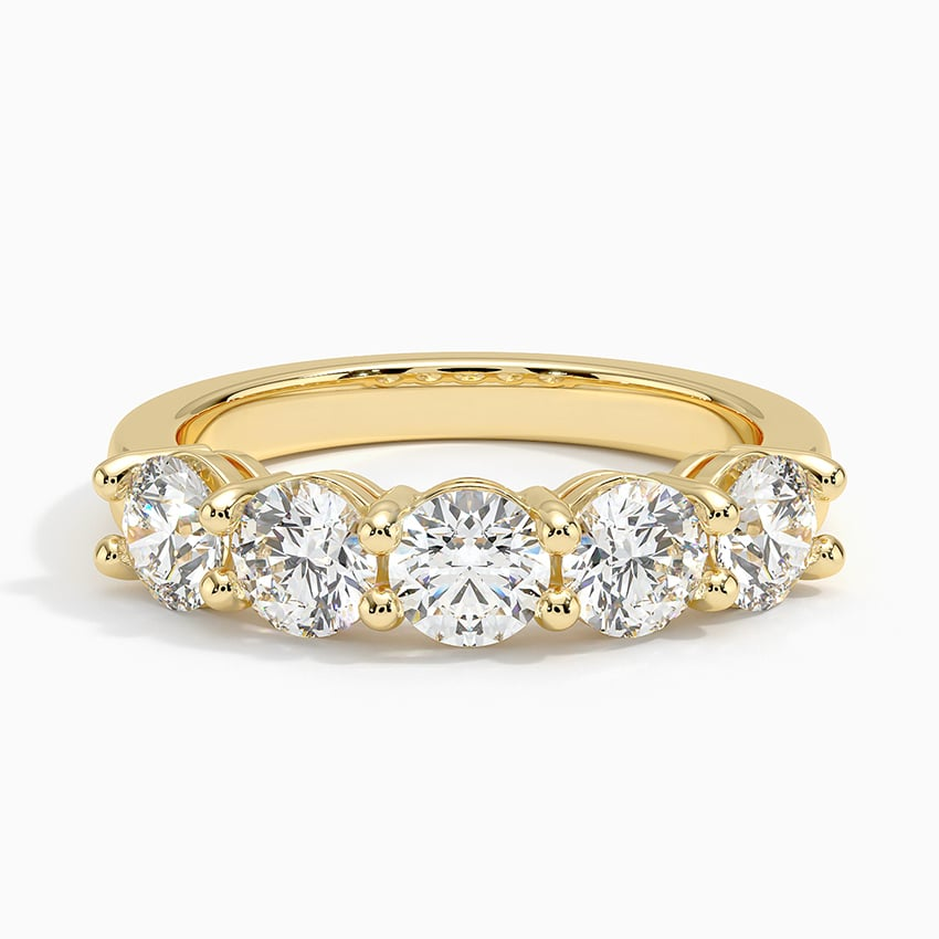 1.46CTW Round Five Stone Lab Grown Diamond Wedding Ring For Women