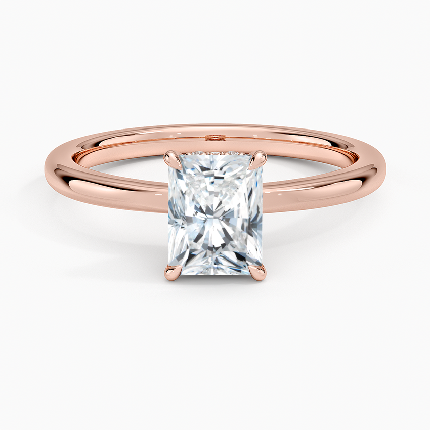 1CT Radiant Lab Grown Diamond Solitaire Ring