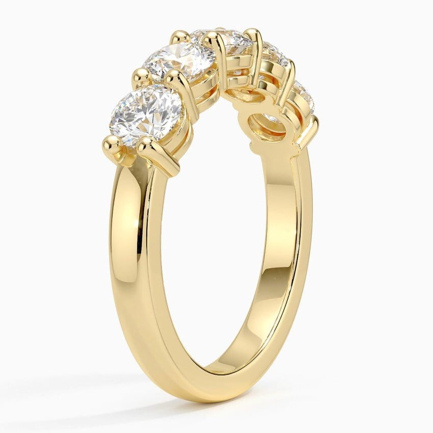 1.46CTW Round Five Stone Lab Grown Diamond Wedding Ring For Women