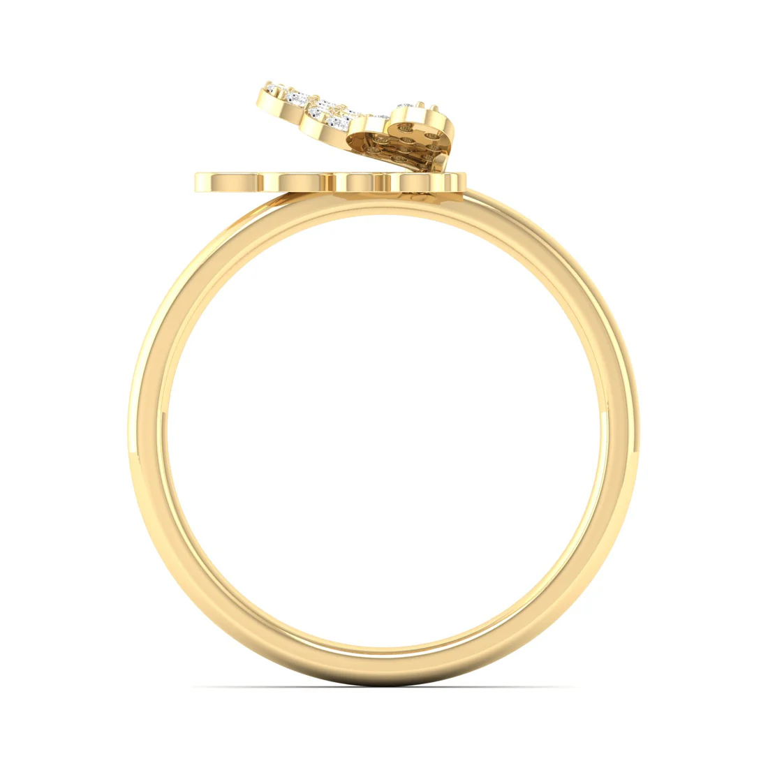 0.15Ctw Lab Grown Diamond Flying Butterfly Ring