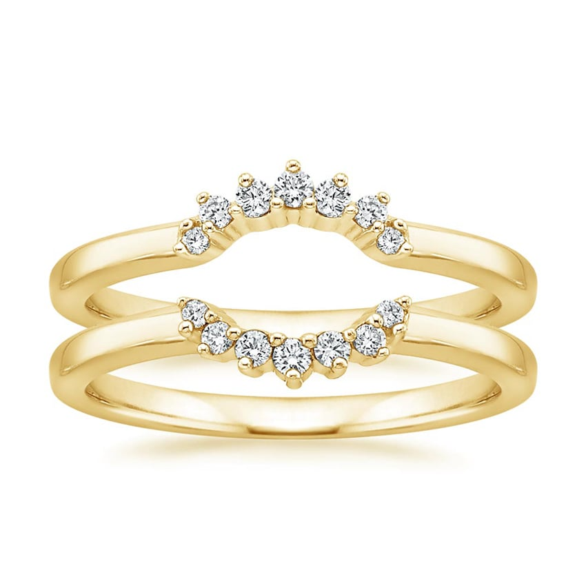 White Gold 0.14CTW Round Cut Lab Grown Diamond Stacked Wedding Rings