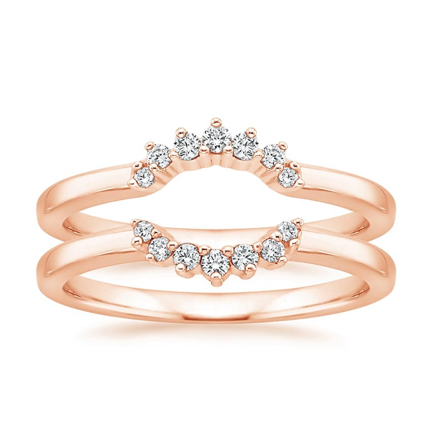 White Gold 0.14CTW Round Cut Lab Grown Diamond Stacked Wedding Rings