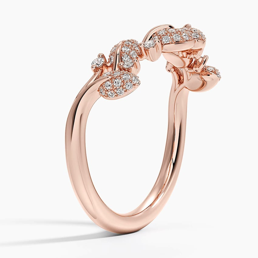 0.29CTW Lab Grown Diamond Unique Canopy PavΓ© Wedding Band