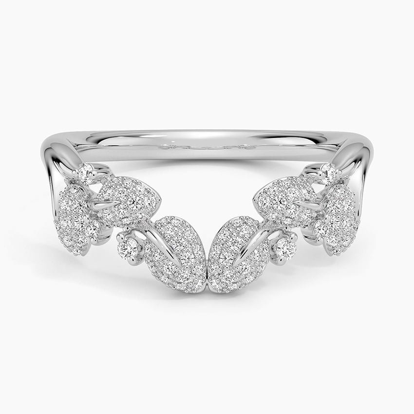 0.29CTW Lab Grown Diamond Unique Canopy PavΓ© Wedding Band