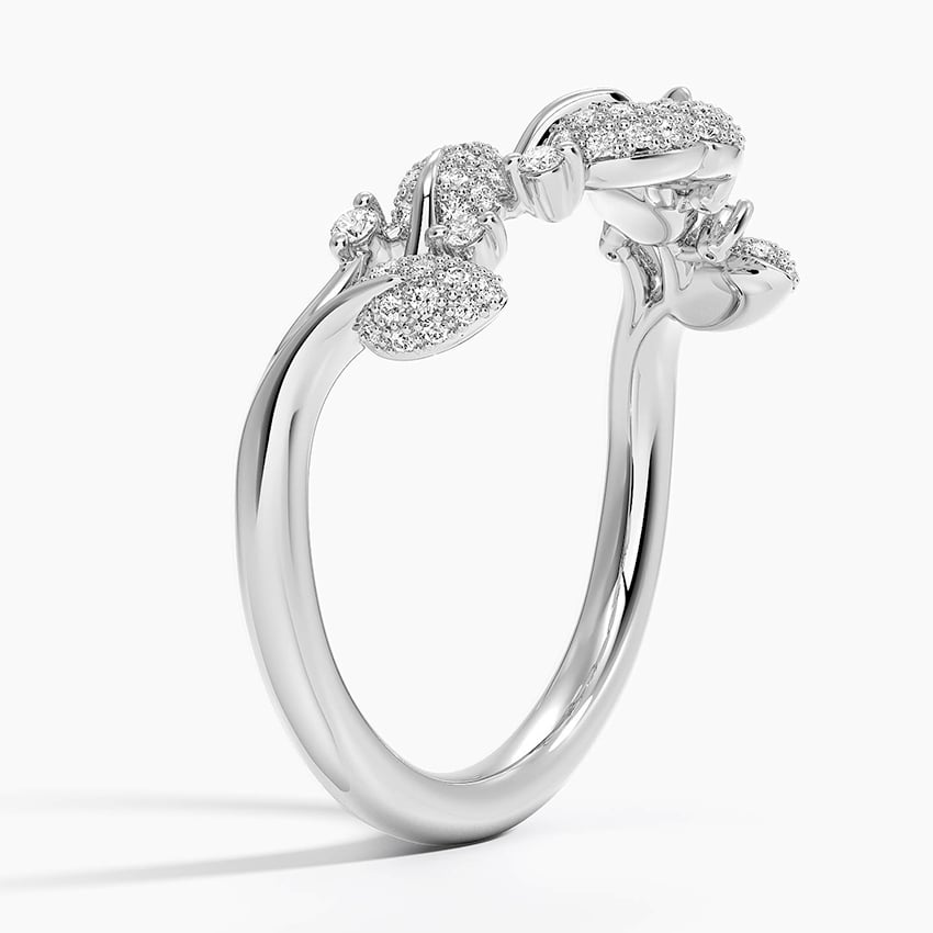0.29CTW Lab Grown Diamond Unique Canopy PavΓ© Wedding Band