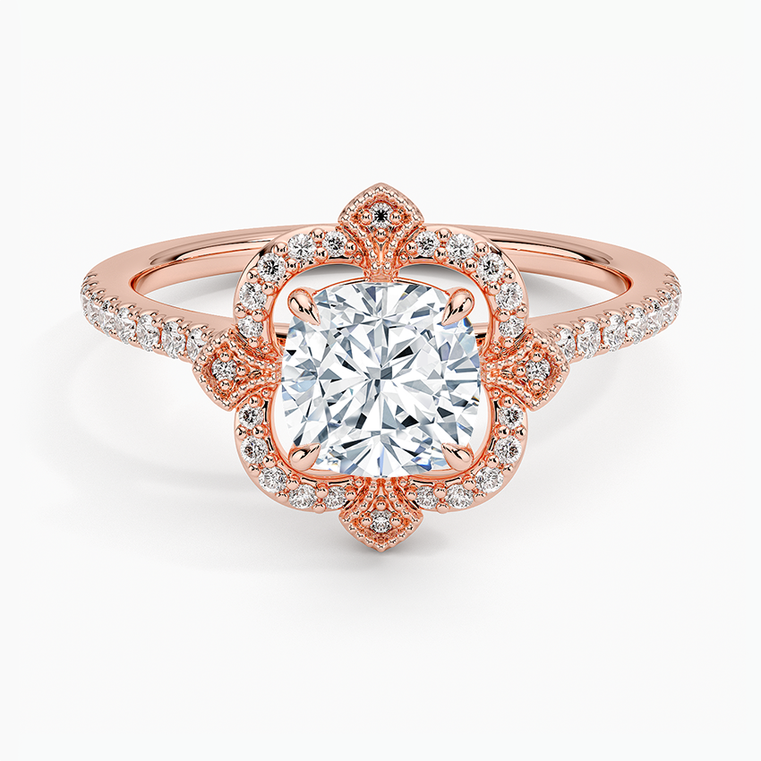 11/4CT Cushion Lab Grown Diamond Halo Engagement Ring