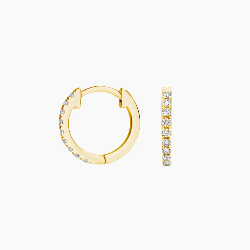 0.10 CTW Lab Grown Diamond Hoop Earrings