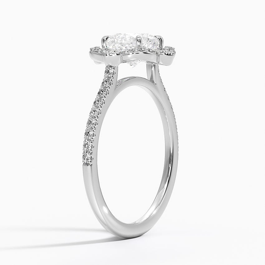 11/4CT Cushion Lab Grown Diamond Halo Engagement Ring
