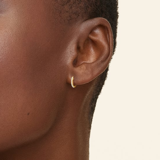 0.10 CTW Lab Grown Diamond Hoop Earrings