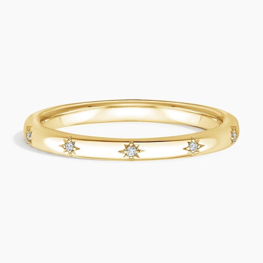 0.05CTW Lab Grown Diamond Simple Stackable Wedding Band