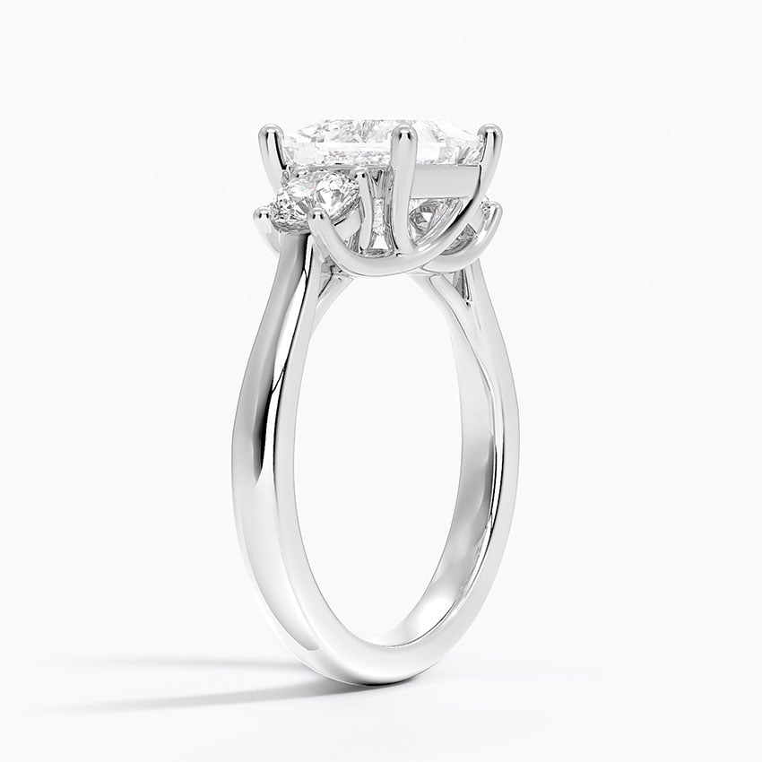 11/2CT Princess Lab Grown Diamond Gold Three Stone Ring