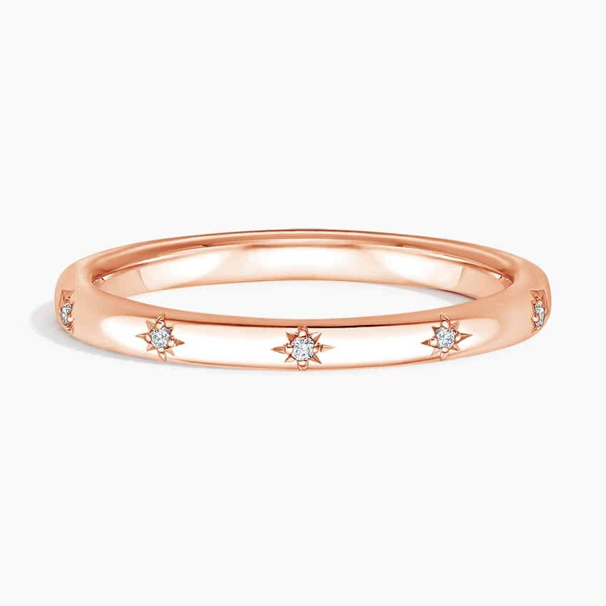 0.05CTW Lab Grown Diamond Simple Stackable Wedding Band
