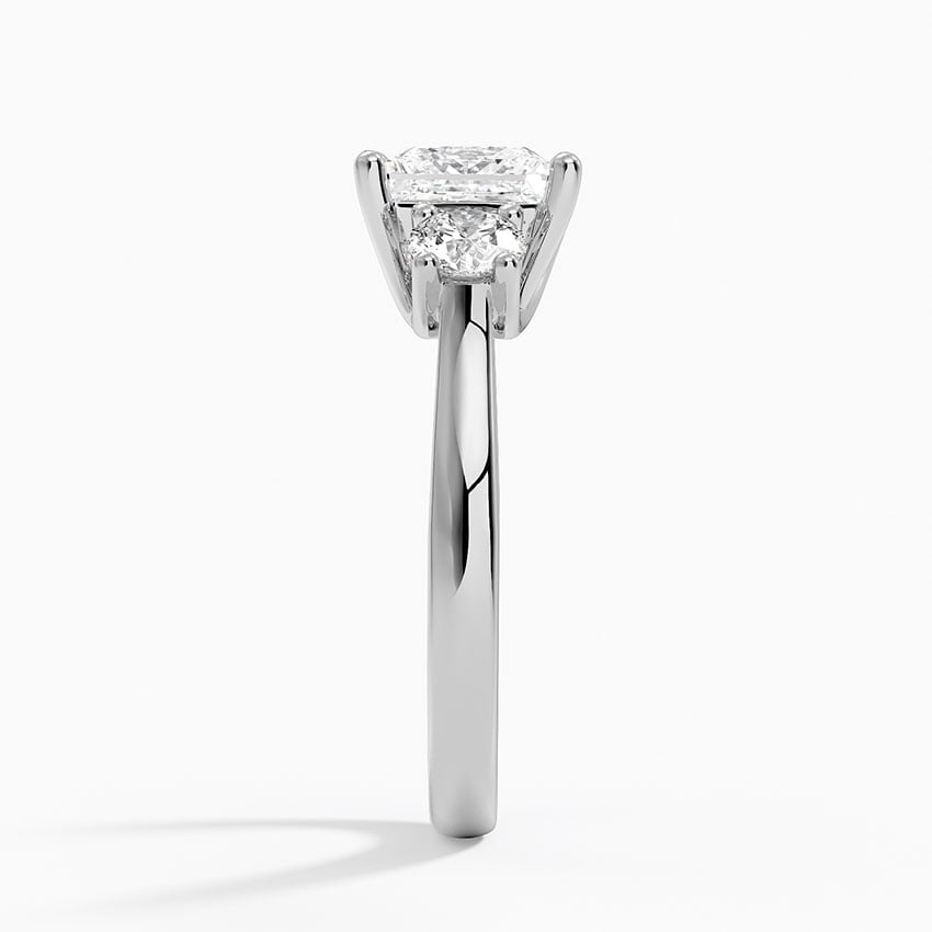 11/2CT Princess Lab Grown Diamond Gold Three Stone Ring