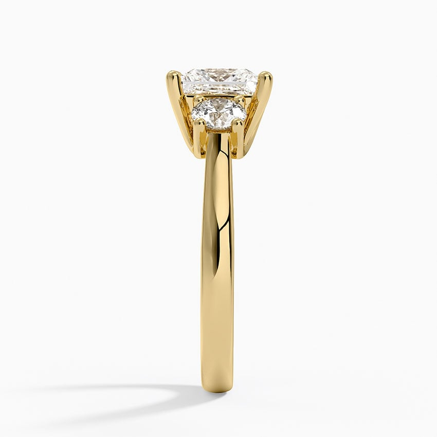 11/2CT Princess Lab Grown Diamond Gold Three Stone Ring
