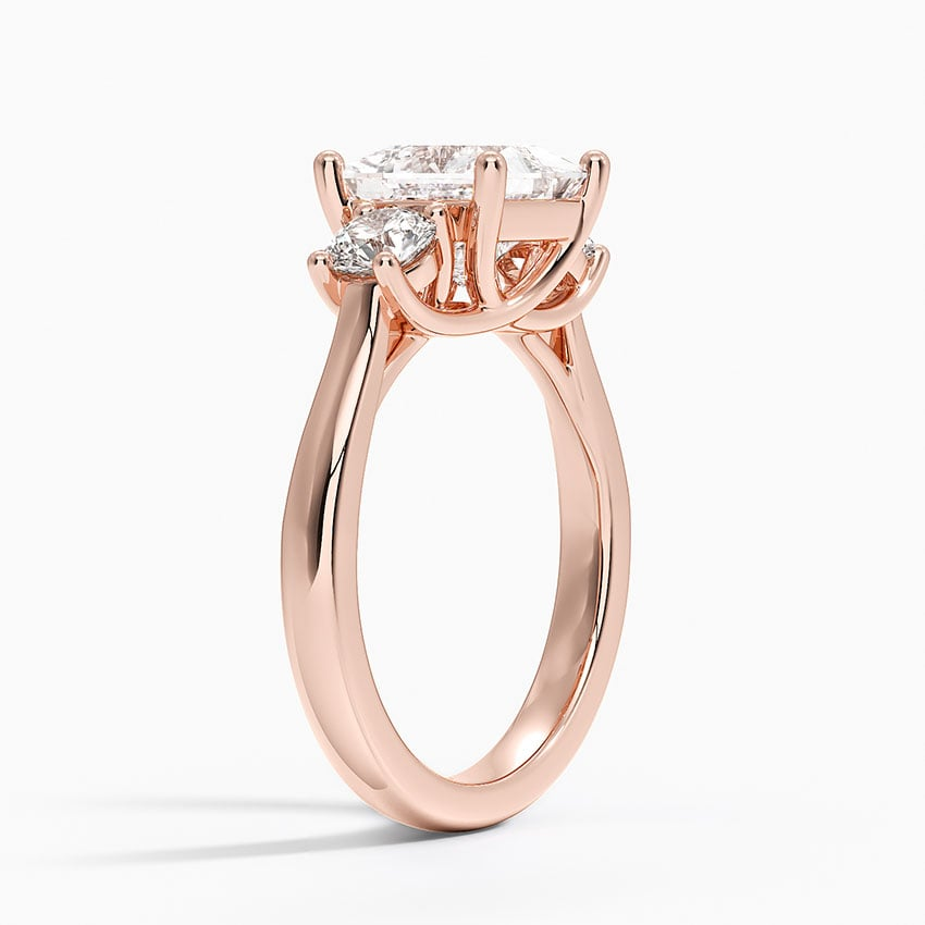 11/2CT Princess Lab Grown Diamond Gold Three Stone Ring